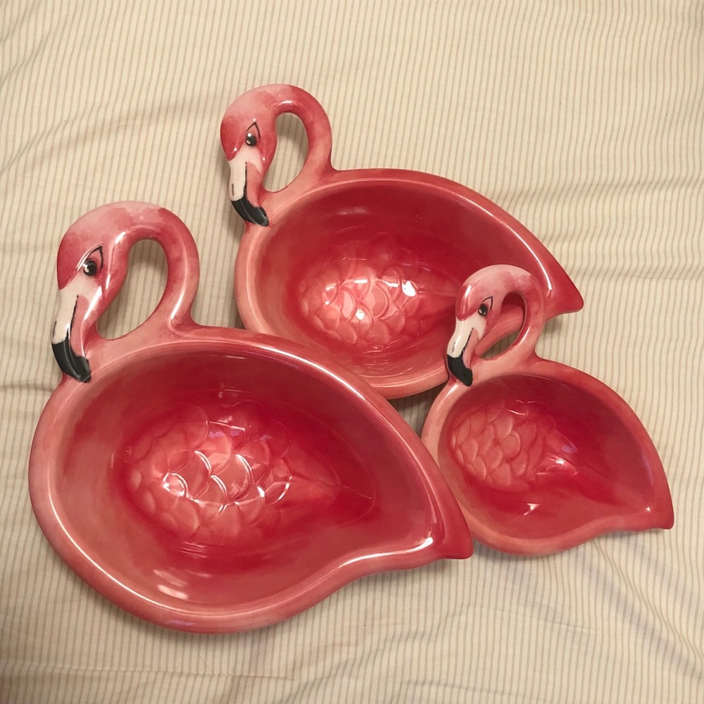 Set of 3 Tommy Bahama flamingo 🦩 bowls